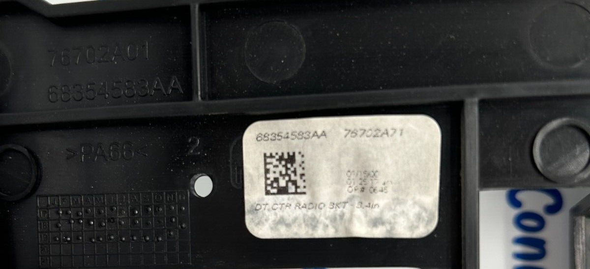 2019- 2021 RAM 1500 2500 3500 Genuine Mopar Radio Bracket (68354583AA)