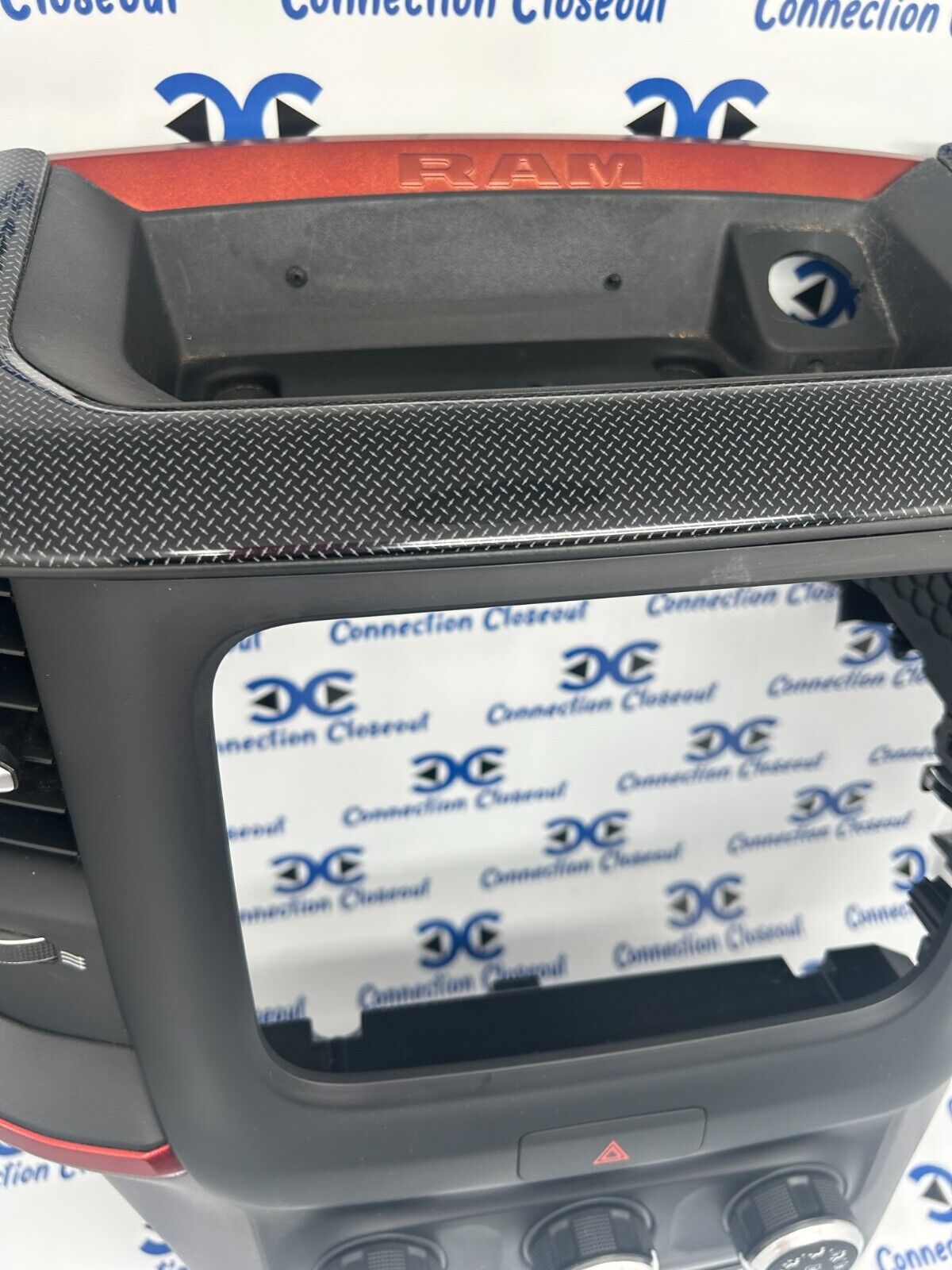 ✅ 2019- 2023 RAM 1500 Instrument Panel Radio Bezel Red Trim & AC OEM 5YU473XRAF