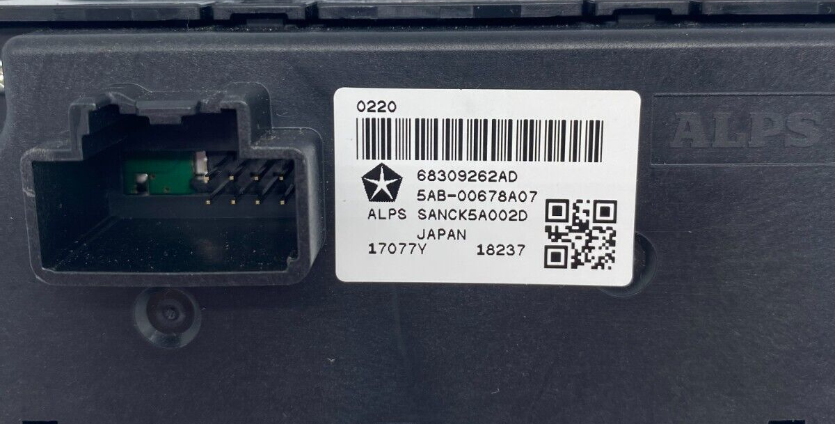 2019- 2024 RAM 1500 2500 3500 Genuine Mopar Instrument Panel Switch (68309262AD)