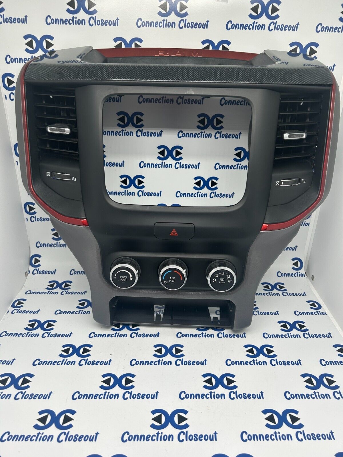 ✅ 2019- 2023 RAM 1500 Instrument Panel Radio Bezel Red Trim & AC OEM 5YU473XRAF