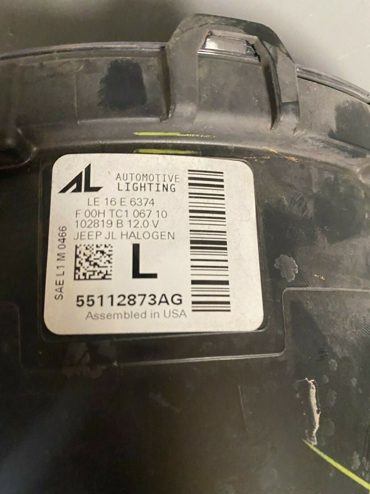 2018-2024 Jeep Wrangler Gladiator Mopar Head Light Driver's Side LH (55112873AG)