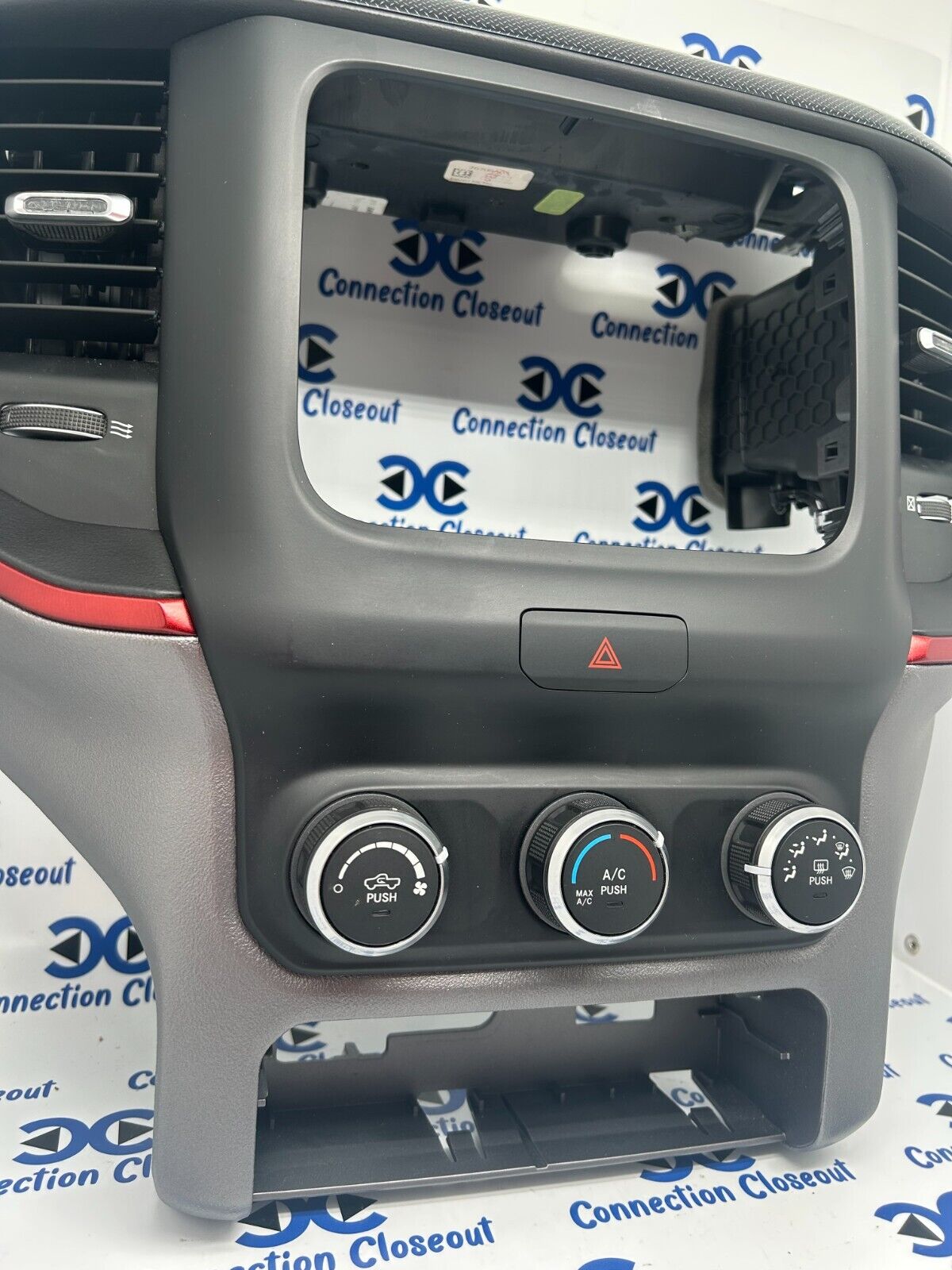 ✅ 2019- 2023 RAM 1500 Instrument Panel Radio Bezel Red Trim & AC OEM 5YU473XRAF