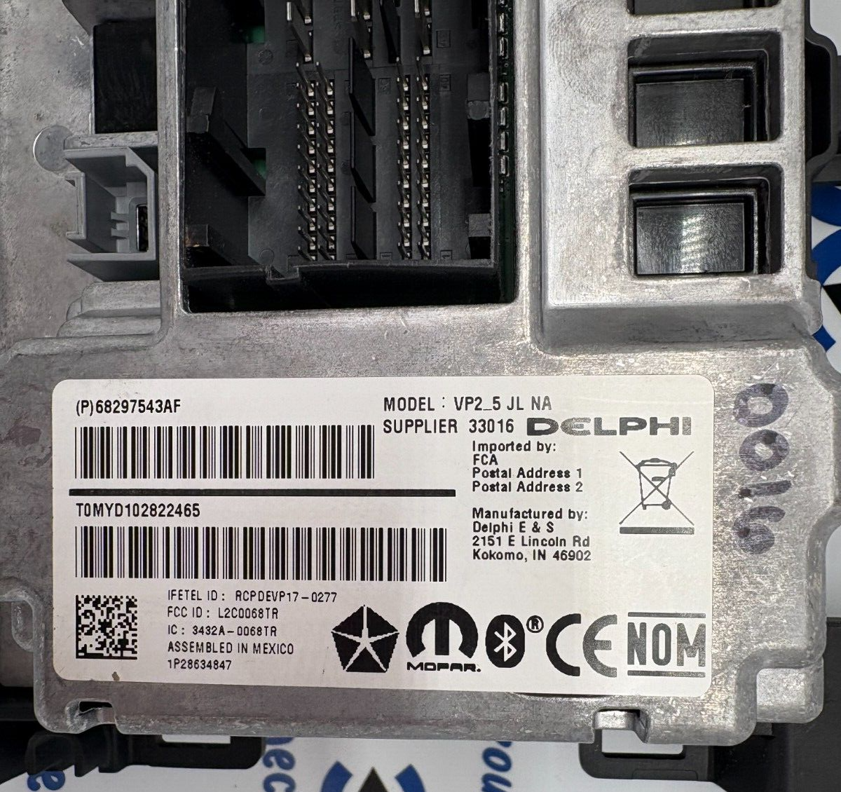 2018 - 2022 Jeep Wrangler OEM Radio Uconnect 5' Display Receiver 68297543AF