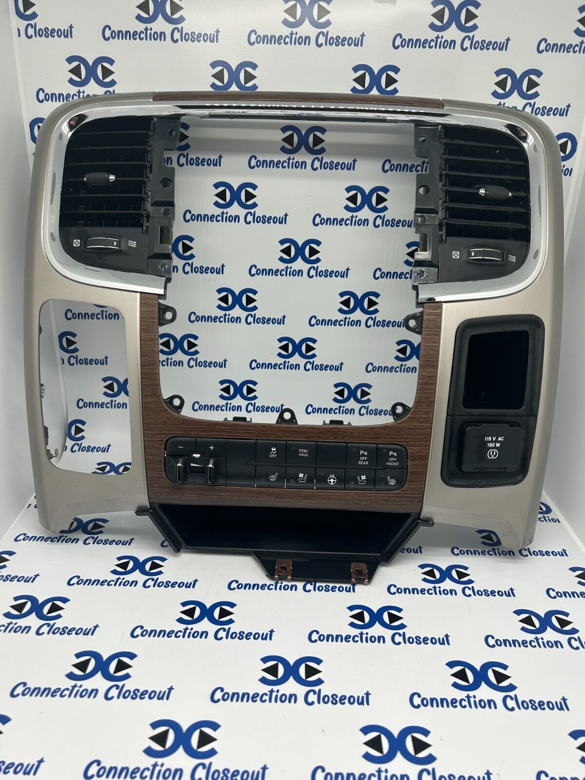 ✅ 1VY941X9AD 2013- 2020 RAM 1500 2500 3500 Radio Bezel Woodgrain/Silver Trim