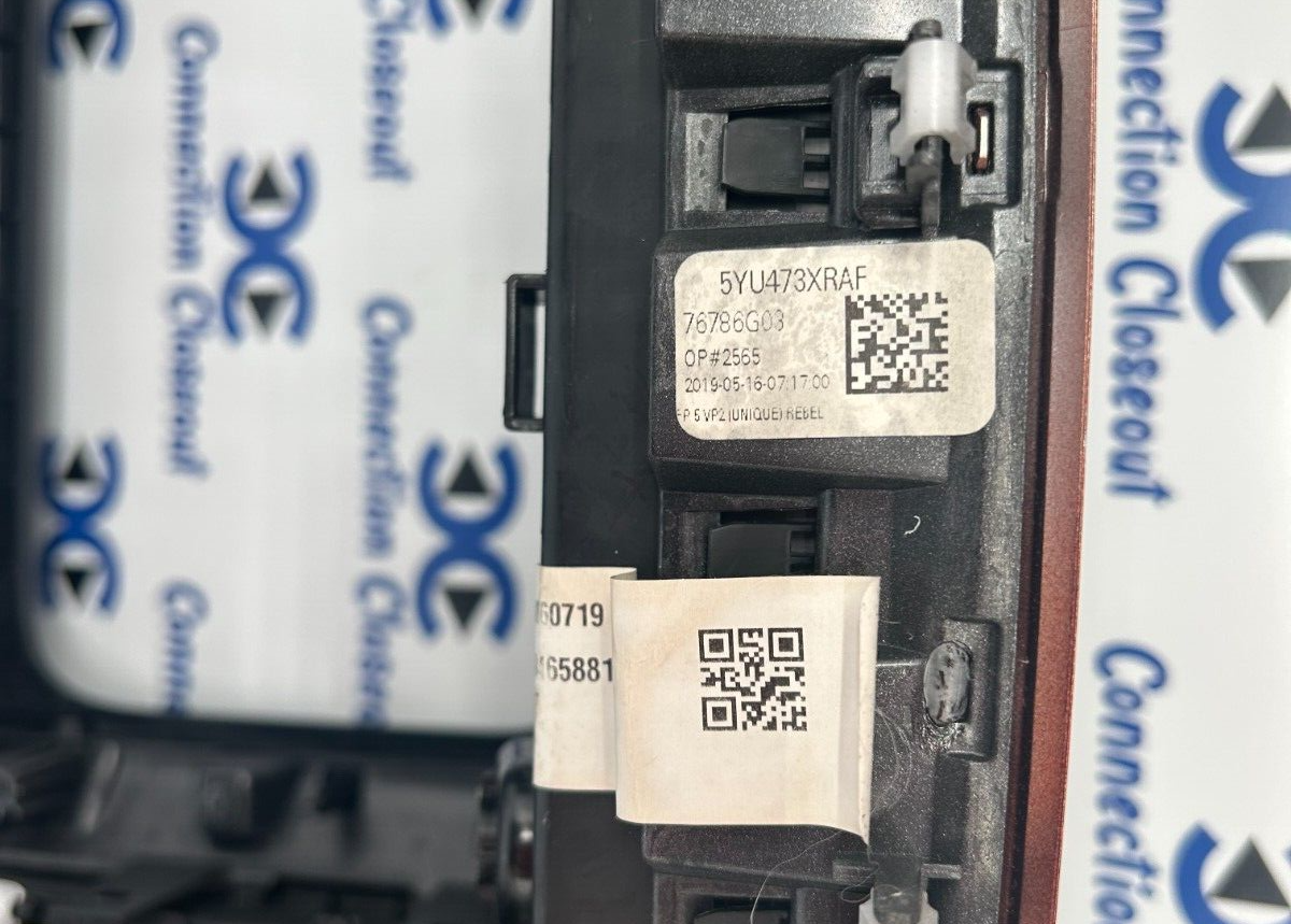 ✅ 2019- 2023 RAM 1500 Instrument Panel Radio Bezel Red Trim & AC OEM 5YU473XRAF