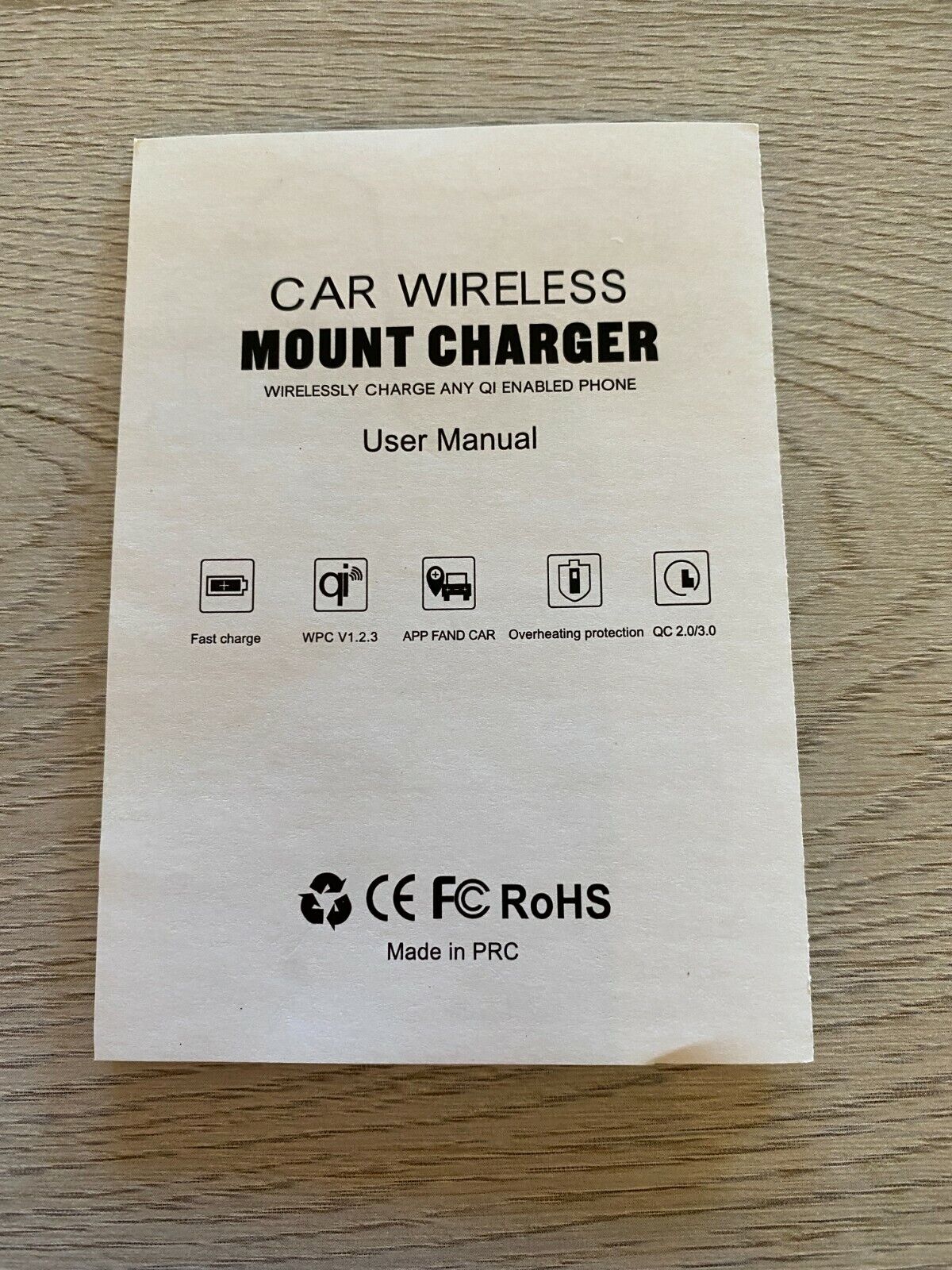 Wireless Car Mount Charger Universal
