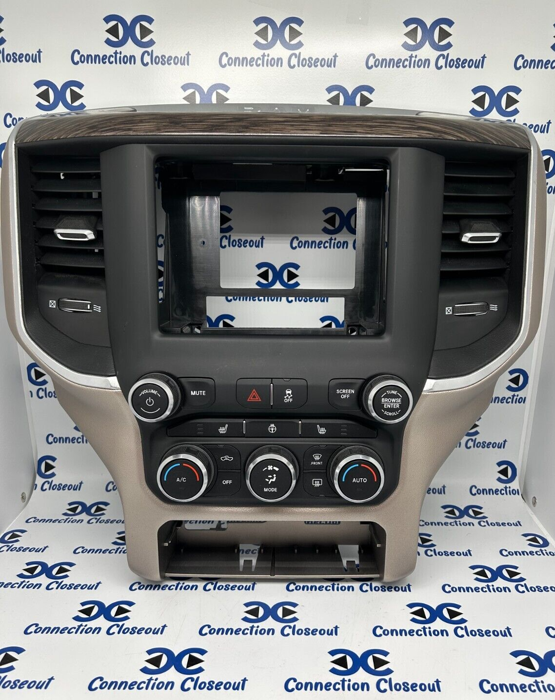 ✅ 2019- 2021 RAM 1500 2500 3500 Mopar Instrument Panel Radio Bezel (6BJ972N1AF)