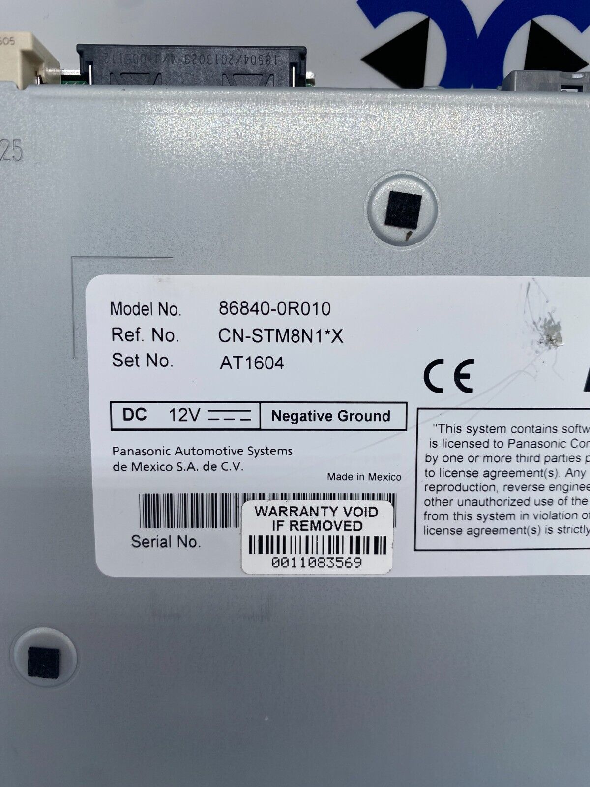 2018 2019 Toyota RAV4 Sienna OEM Navigation Control Module (86840-0R010)