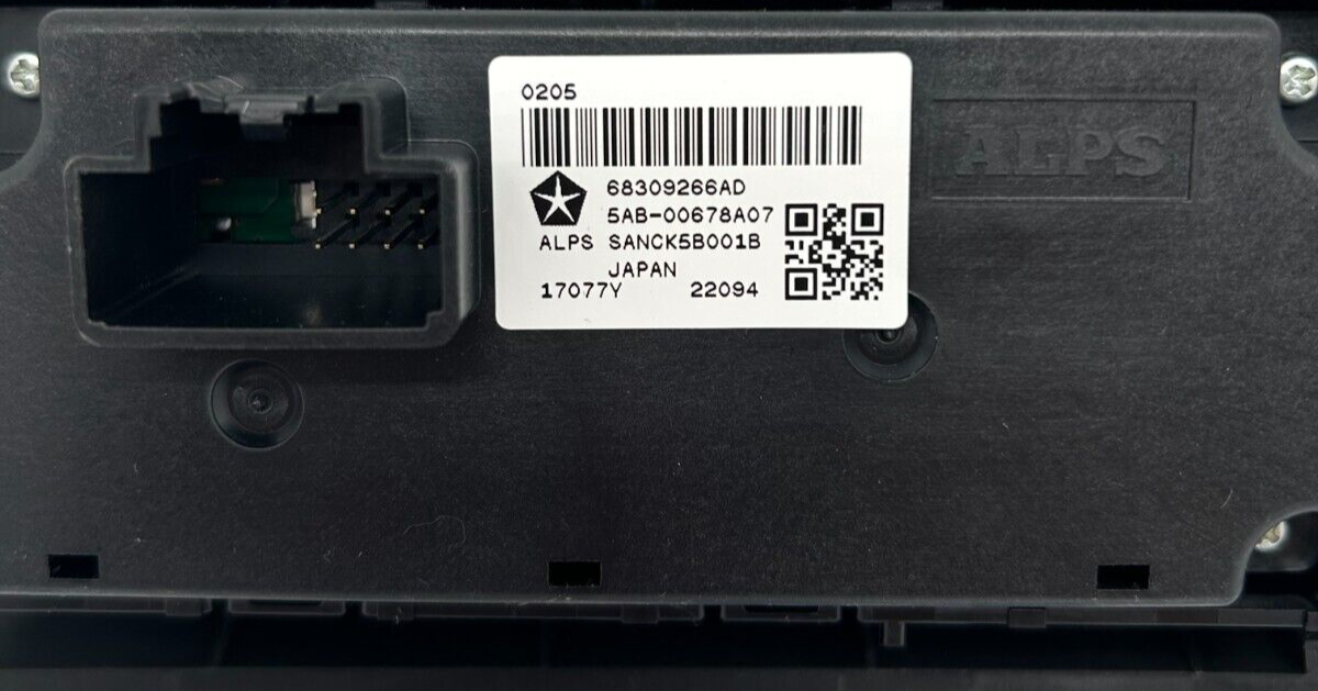 2019- 2024 RAM 1500 Genuine Mopar Instrument Panel Switch (68309266AD)