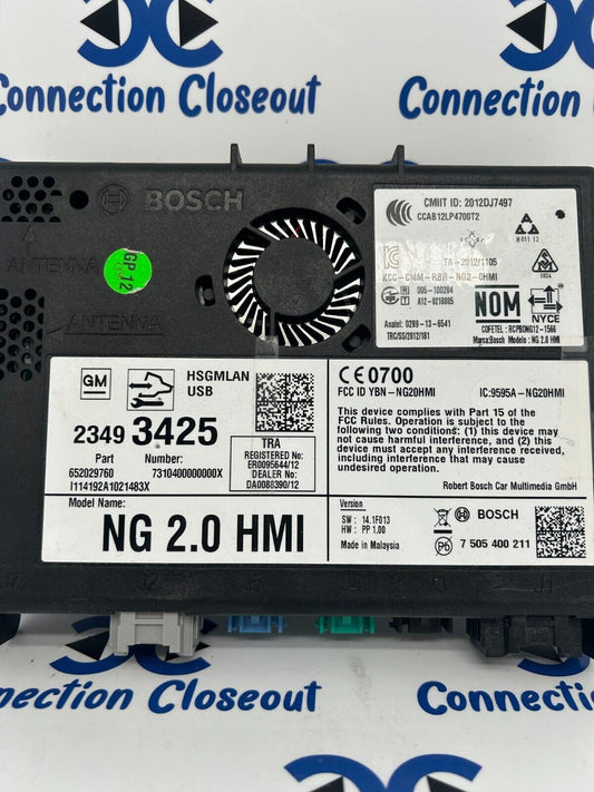 2015 2016 Chevrolet GMC Sierra Buick Envision HMI 2.0 MODULE (23493425)