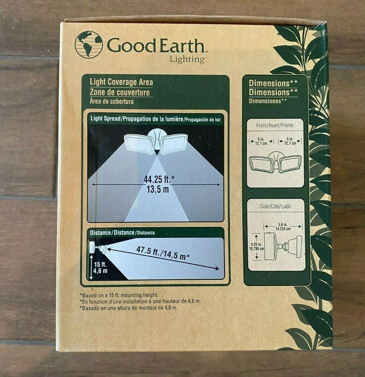 Good Earth Lighting 23 Watt White Double Head Switch Controlled LED Lights NEW