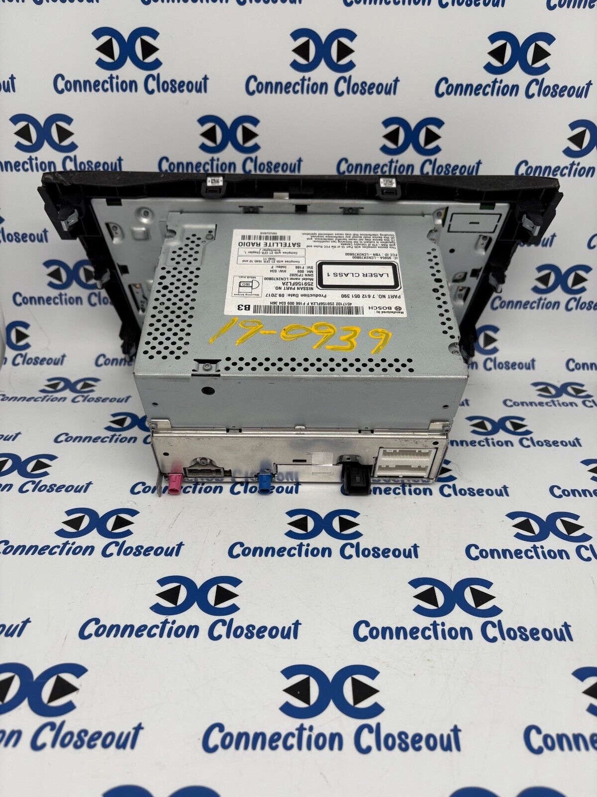 2017 Nissan Rogue Navigation CD Player Radio Receiver 259156FL2A