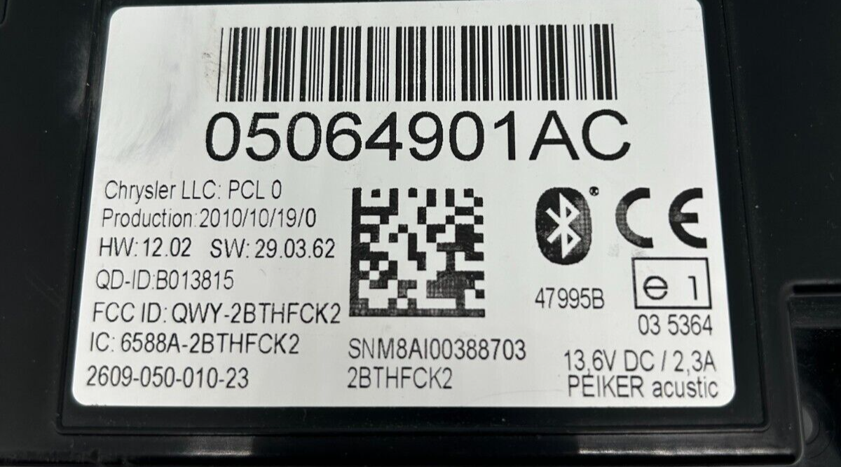 ✅ 5064901AC Genuine Mopar Telematics Module 2007- 2010 Dodge Chrysler Jeep