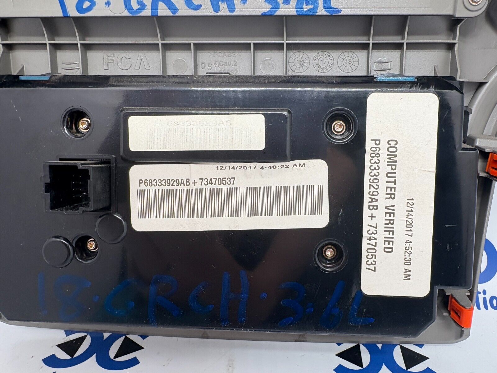 2018-2022 Jeep Grand Cherokee AC Heater Climate Control Center Stack OEM w/VENTS