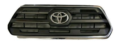 2016- 2019 Toyota Tacoma Front Bumper Chrome & Black Grille W/ Emblem OEM