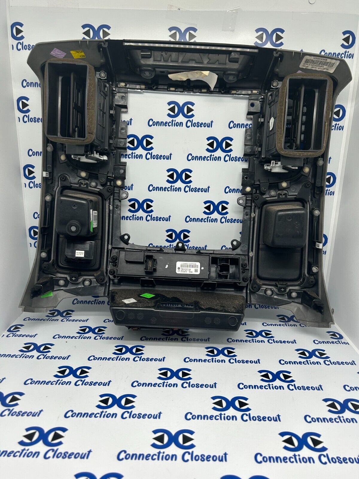 ✅ 1VY941X9AB 2013- 2020 RAM 1500 2500 3500 Radio Bezel Woodgrain/Silver Trim