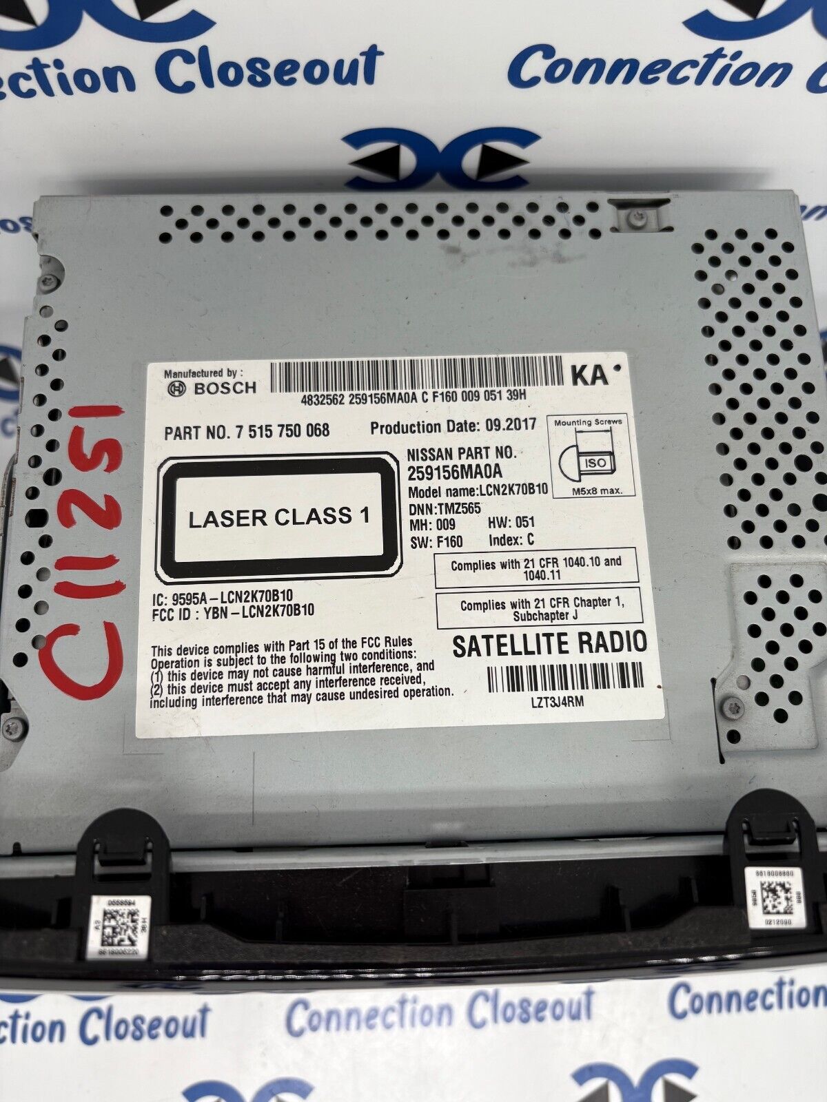 2017 2018 Genuine Nissan Rogue NAV Radio 259156MA0A OEM