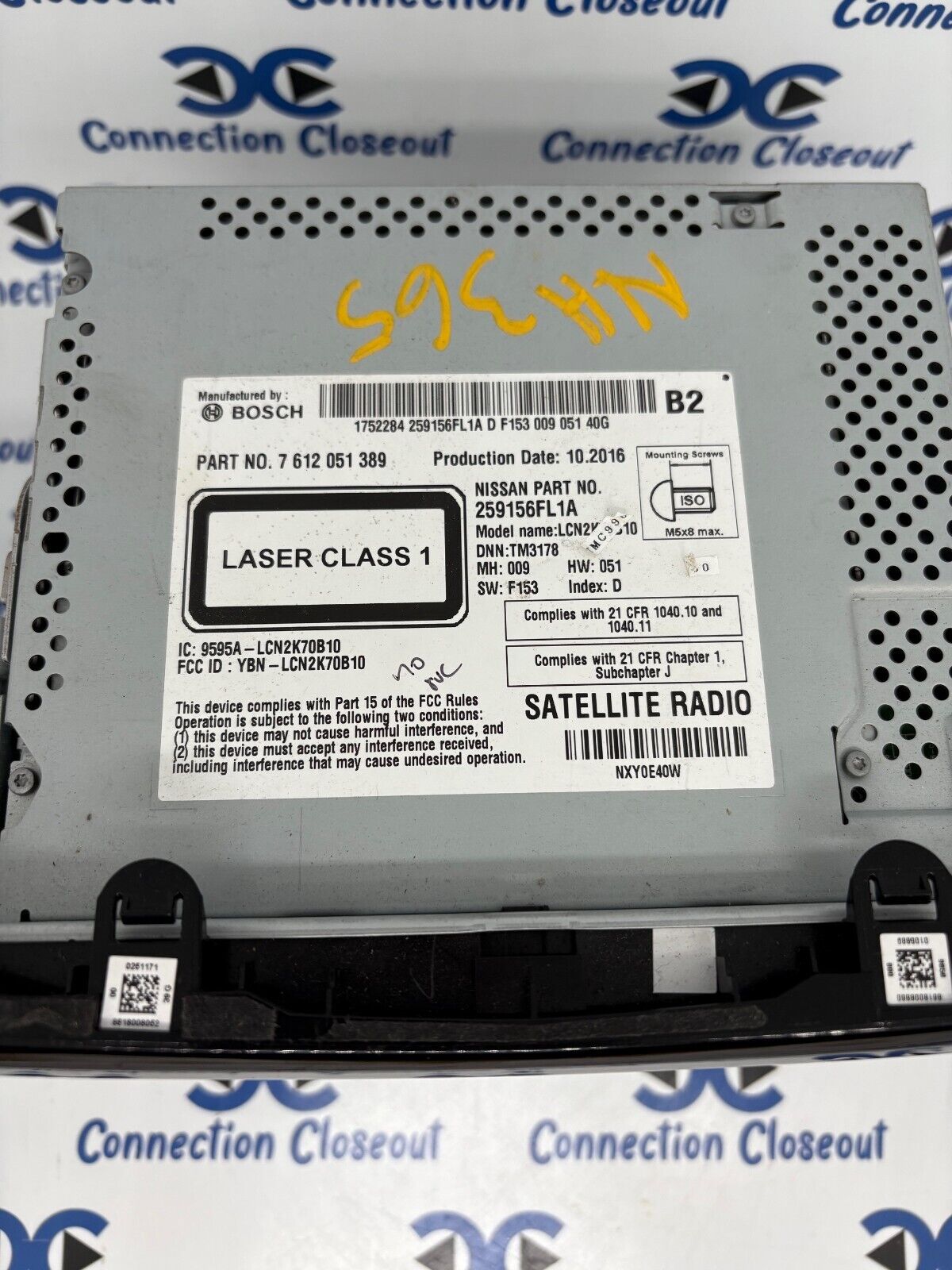 2016- 2018 NISSAN Rogue OEM Nav AM FM XM Radio CD Player Receiver 259156FL1A